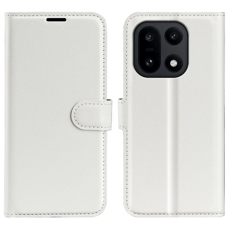 Läderfodral Oneplus 15 Telefonfodral Konstläderlitchi