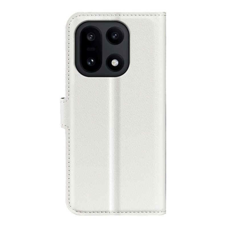 Läderfodral Oneplus 15 Telefonfodral Konstläderlitchi