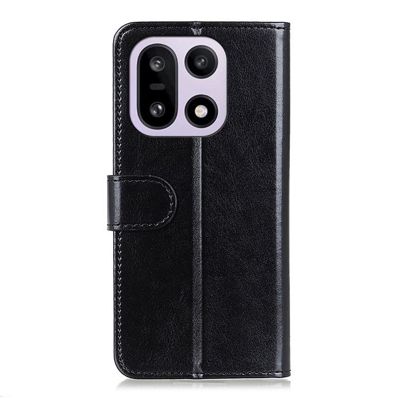 Läderfodral Oneplus 15 Telefonfodral Lackimitationsläder