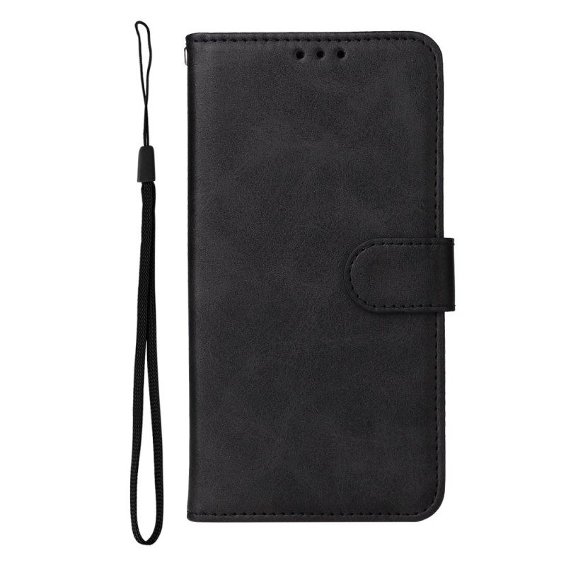 Läderfodral Oneplus 15r Telefonfodral Enfärgad Lädereffekt