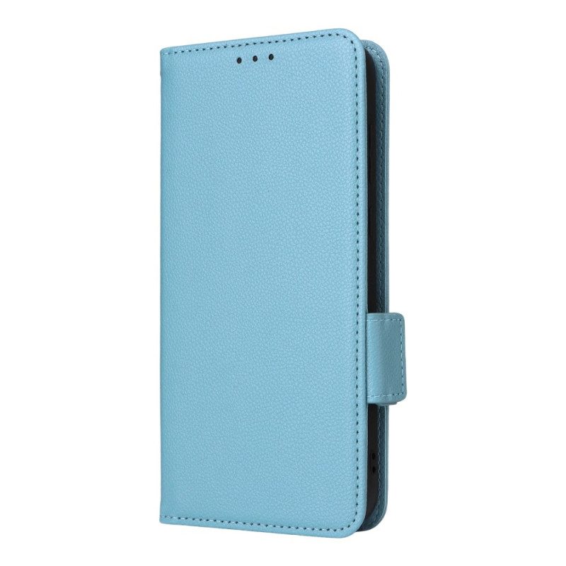 Läderfodral Oneplus 15r Telefonfodral Litchitextur Med Rem