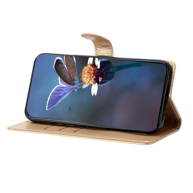 Läderfodral Oneplus Nord 4 Telefonfodral Blommig Remdesign