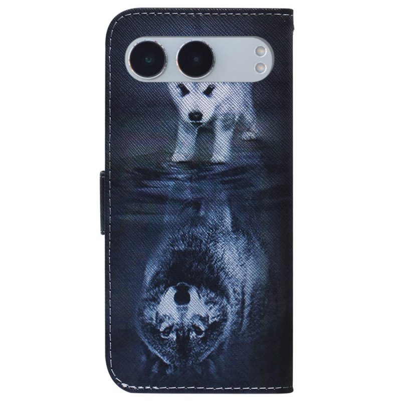 Läderfodral Oneplus Nord 4 Telefonfodral Hund Och Varg