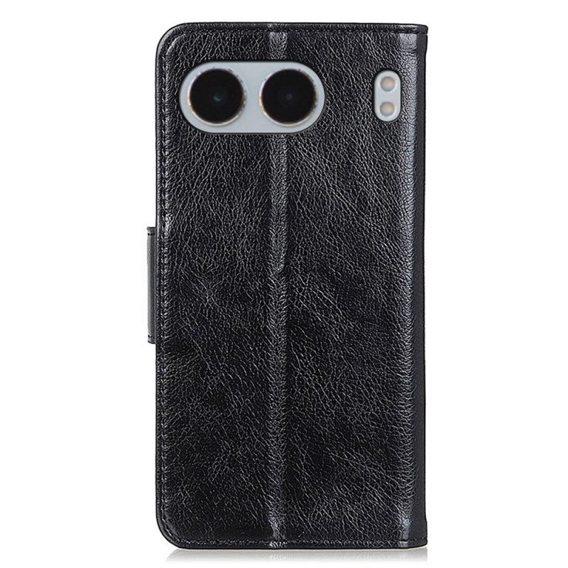 Läderfodral Oneplus Nord 4 Telefonfodral Nappastruktur