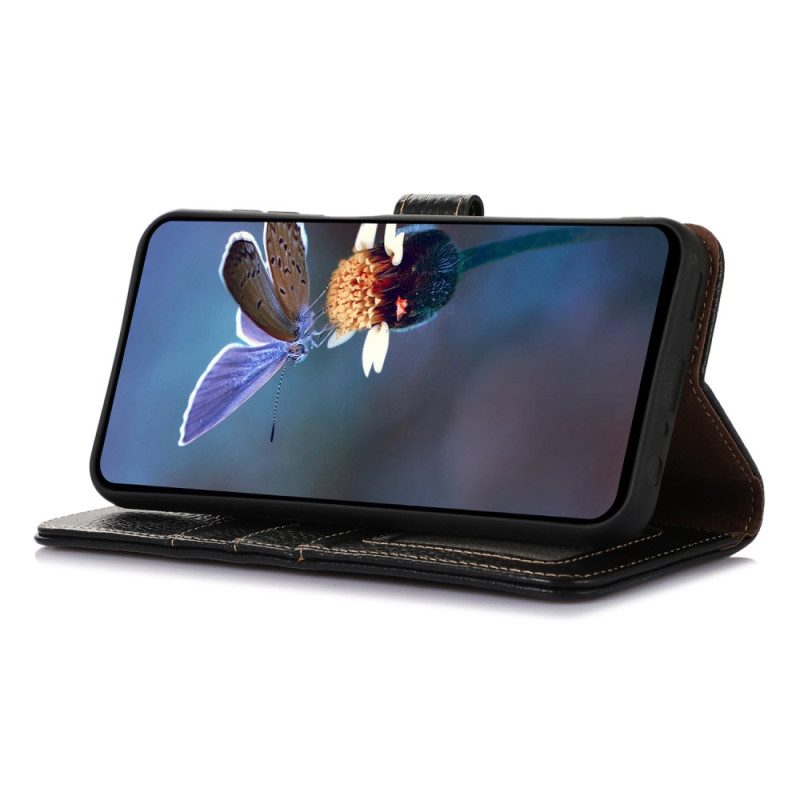 Läderfodral Oneplus Nord 4 Telefonfodral Rfid-blockering Och Litchitextur