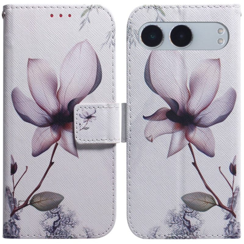 Läderfodral Oneplus Nord 4 Telefonfodral Rosa Blomma