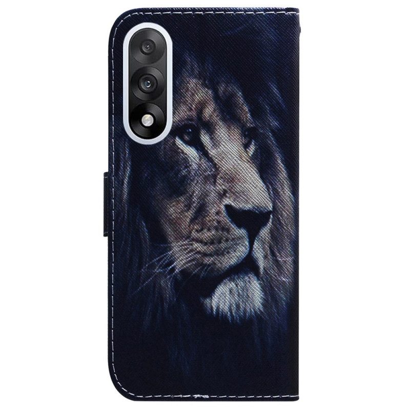 Läderfodral Oneplus Nord 5 Telefonfodral Drömmande Lejon