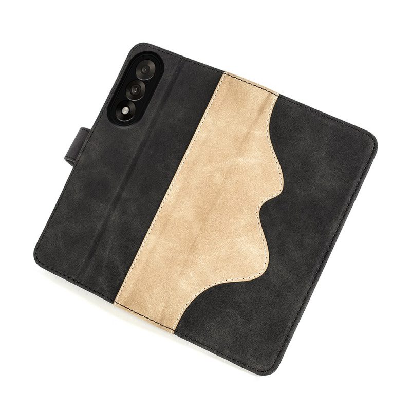 Läderfodral Oneplus Nord 5 Telefonfodral Tvåfärgad Vågig