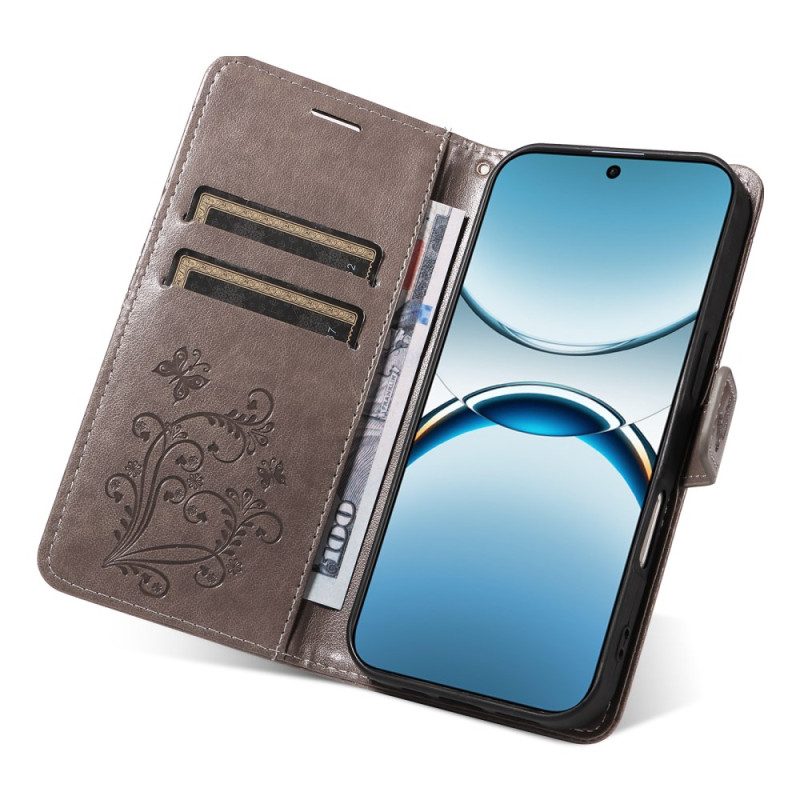 Läderfodral Oppo Find X8 Telefonfodral Jättefjärilar