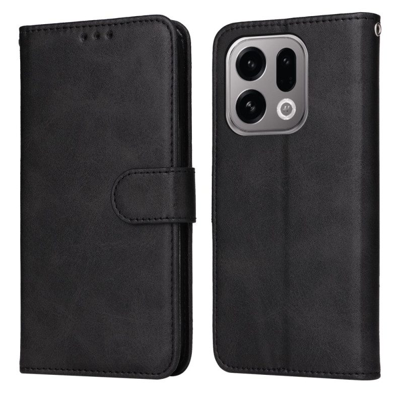 Läderfodral Oppo Find X9 5g Telefonfodral Enfärgat