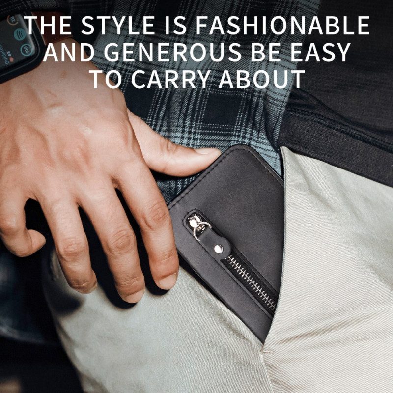 Läderfodral Oppo Find X9 5g Telefonfodral Ficka Med Dragkedja