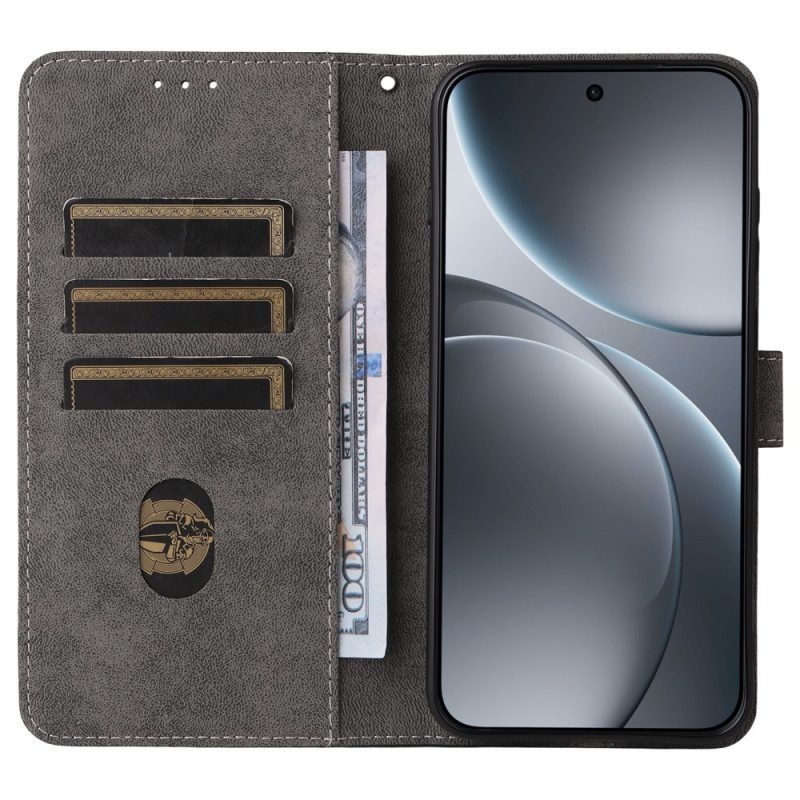 Läderfodral Oppo Find X9 5g Telefonfodral Mockaeffekt Med Rem