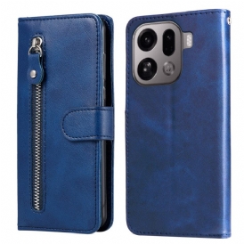 Läderfodral Oppo Find X9 Pro 5g Telefonfodral Ficka Med Dragkedja