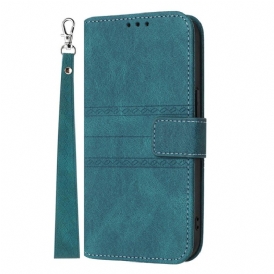 Läderfodral Oppo Reno 13 5g Telefonfodral Dubbelfris Med Rem