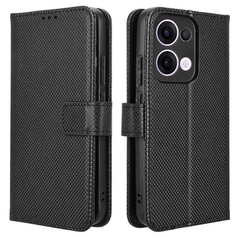 Läderfodral Oppo Reno 13 5g Telefonfodral Rem Med Prickar