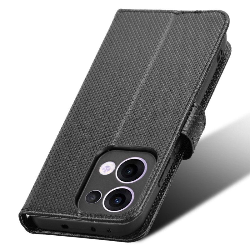 Läderfodral Oppo Reno 13 5g Telefonfodral Rem Med Prickar