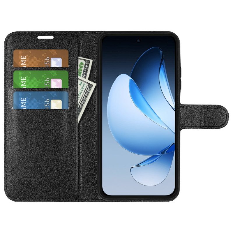 Läderfodral Oppo Reno 13 Pro 5g Telefonfodral Klassisk Litchi-konstläder