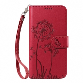 Läderfodral Oppo Reno 14 Pro 5g Telefonfodral Maskrosband