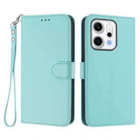 Läderfodral Oppo Reno 14 Pro 5g Telefonfodral Plånbok Med Rem