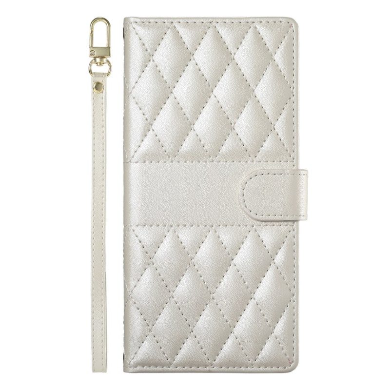 Läderfodral Oppo Reno 14 Pro 5g Telefonfodral Quiltad Med Rem Och Axelrem