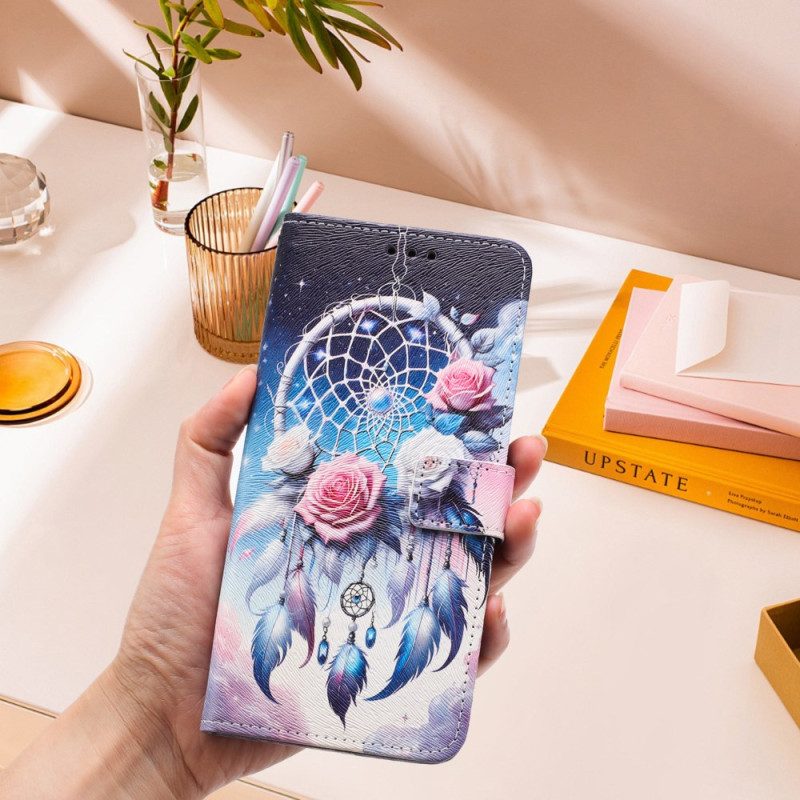 Läderfodral Oppo Reno 14f 5g Telefonfodral Blommig Drömfångare