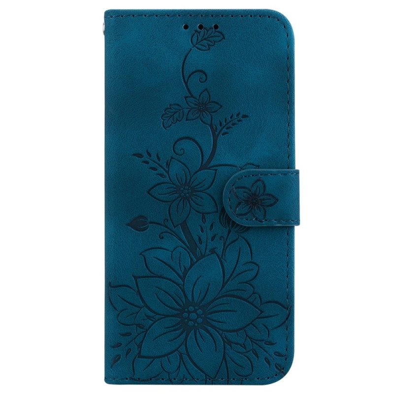 Läderfodral Realme 12 / 12x 5g Telefonfodral Blomstropp