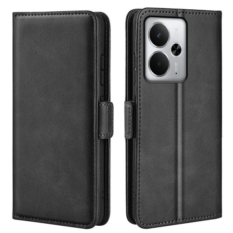 Läderfodral Realme 14 5g Telefonfodral Dubbelspänne