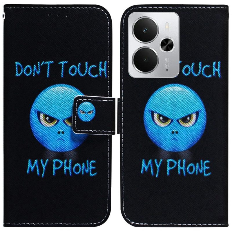 Läderfodral Realme 14 5g Telefonfodral Emoji-telefon