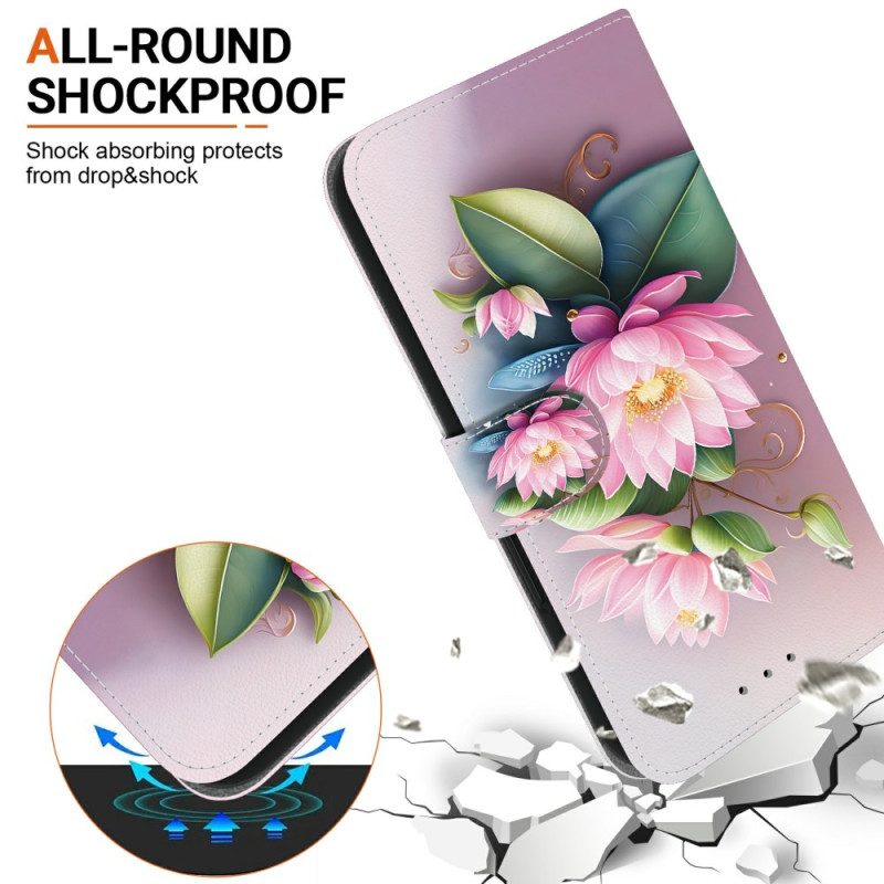Läderfodral Realme 14 5g Telefonfodral Lotusblomma