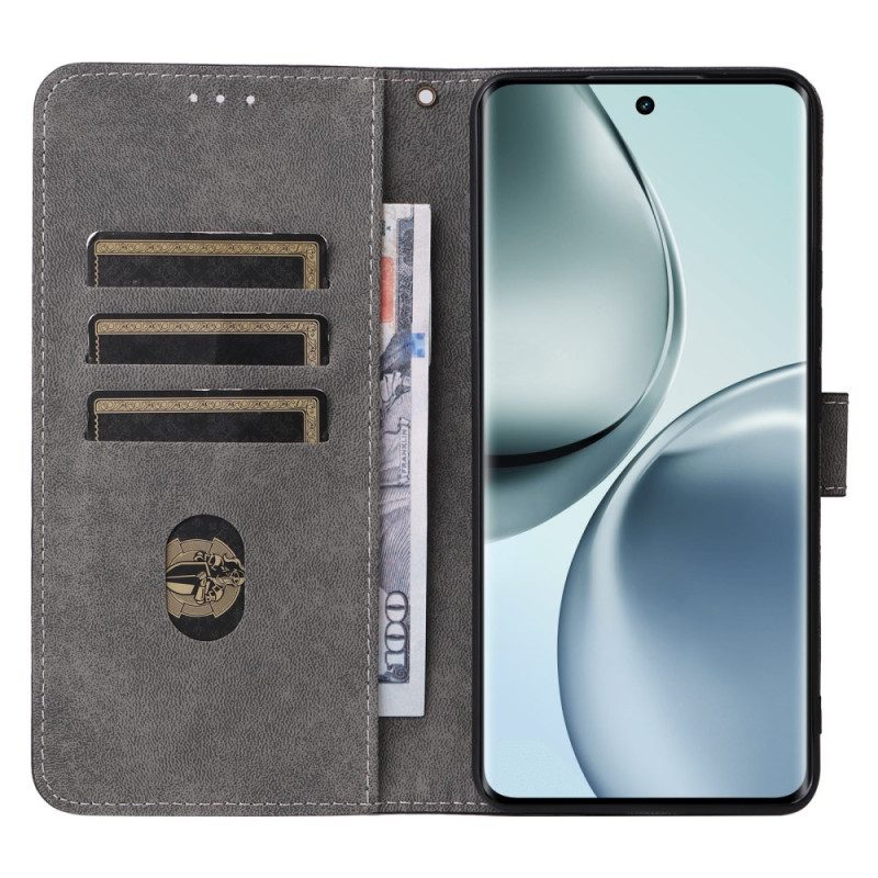 Läderfodral Realme 14 Pro 5g Telefonfodral Rfid-skydd Med Mockaeffekt Och Rem