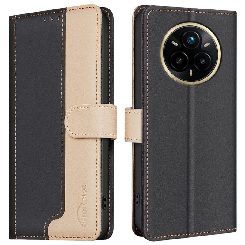 Läderfodral Realme 14 Pro 5g Telefonfodral Tvåfärgad