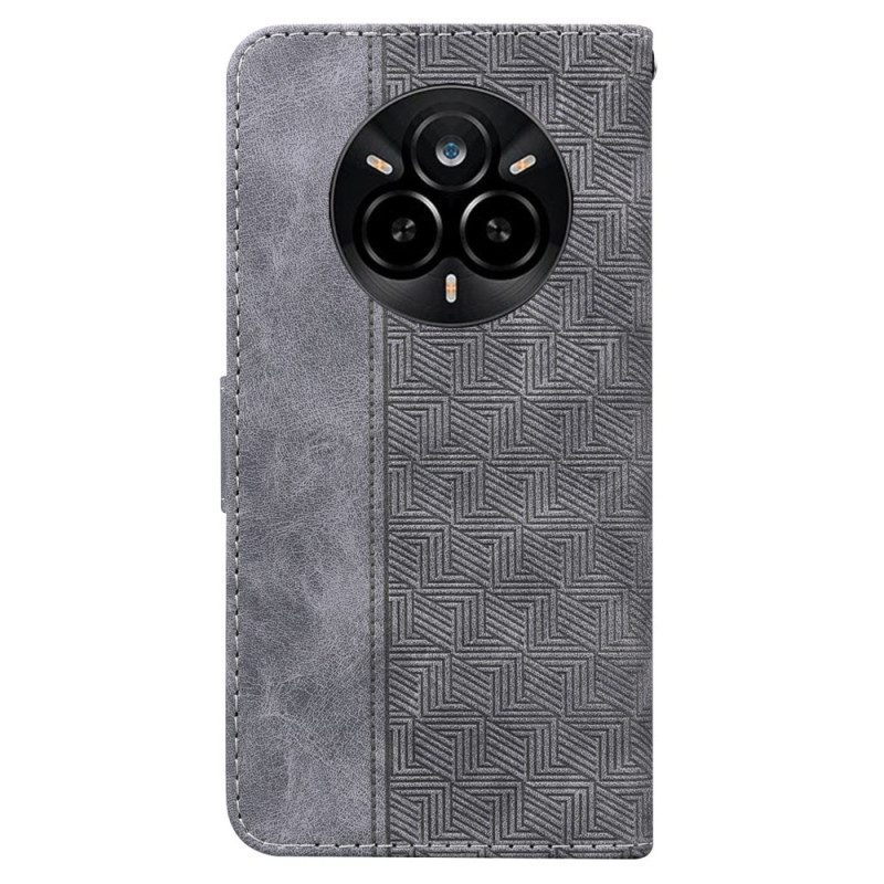 Läderfodral Realme 14 Pro 5g Telefonfodral Vävt Mönster