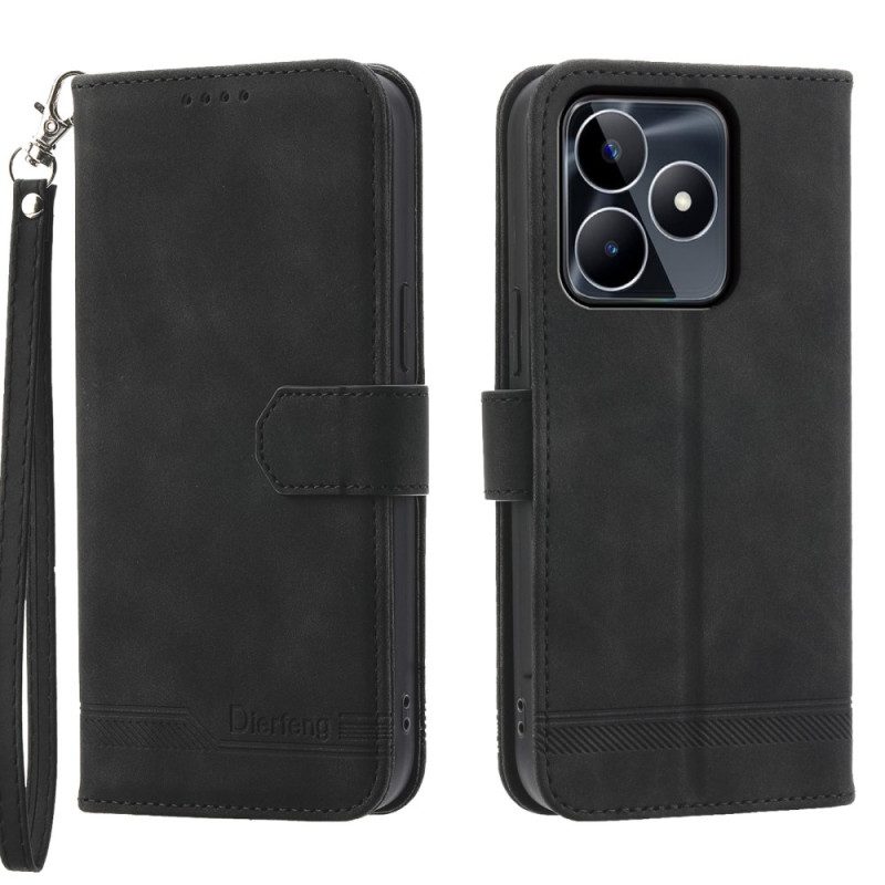 Läderfodral Realme C53 Telefonfodral Dierfeng