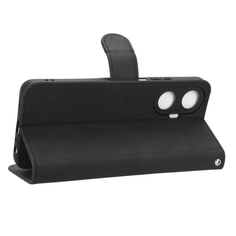 Läderfodral Realme C55 Telefonfodral Mockamodell Med Rem