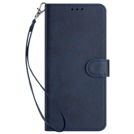 Läderfodral Realme C63 Telefonfodral Matt Effekt Med Rem