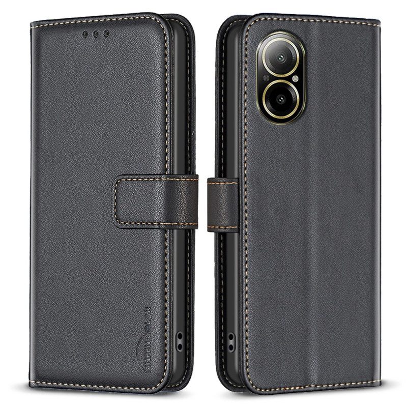 Läderfodral Realme C67 Telefonfodral Klassisk Binfen Color