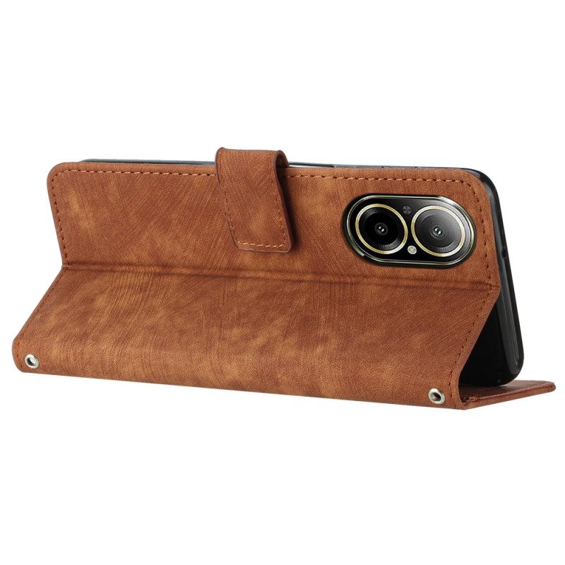 Läderfodral Realme C67 Telefonfodral Retrodesign