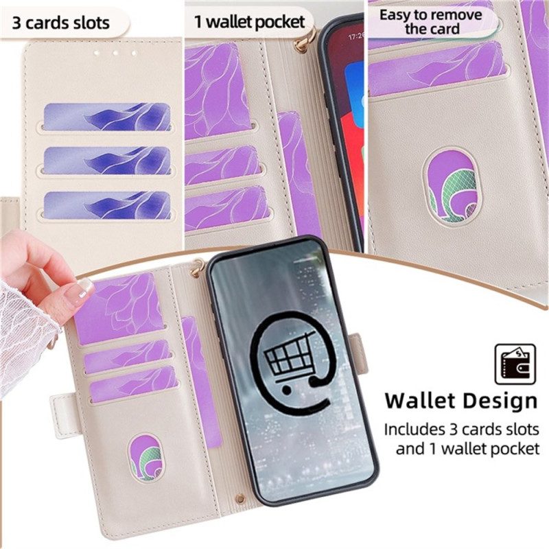 Läderfodral Realme C71 Telefonfodral Rfid-blockering Och Guld Spänne