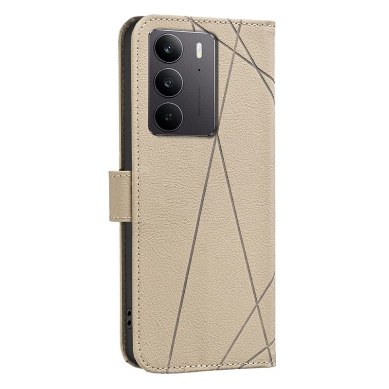 Läderfodral Realme C75 Telefonfodral Binfen Color Ränder