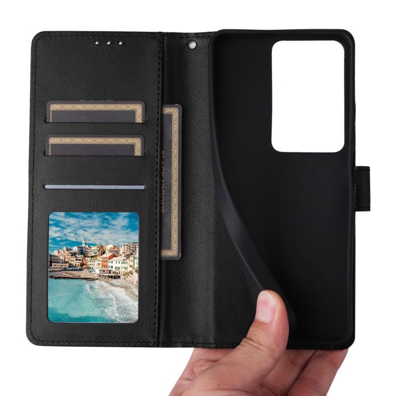 Läderfodral Realme C75 Telefonfodral Enfärgat Konstläder