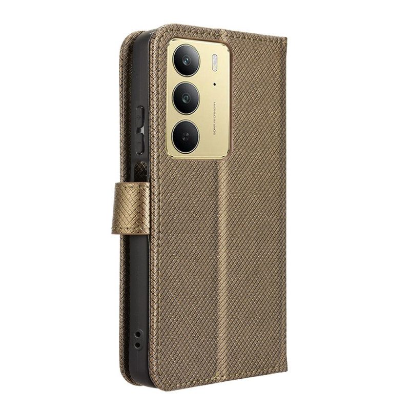 Läderfodral Realme C75 Telefonfodral Prickig Rem