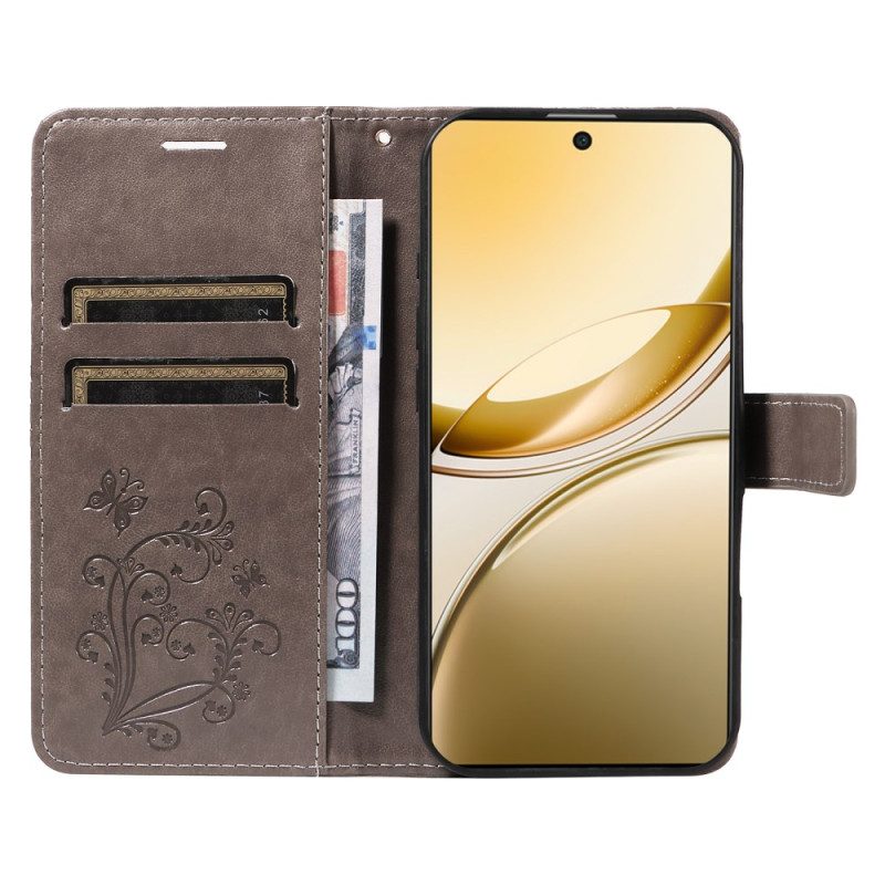 Läderfodral Vivo V50 5g Telefonfodral Jättefjärilar