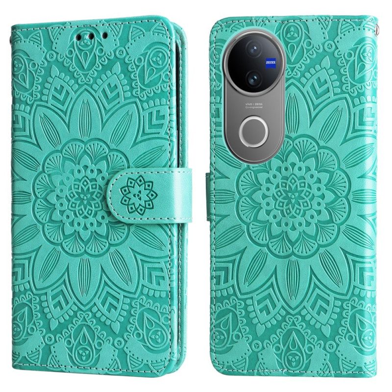 Läderfodral Vivo V50 5g Telefonfodral Mandala