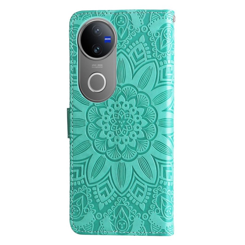Läderfodral Vivo V50 5g Telefonfodral Mandala