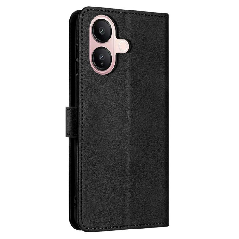 Läderfodral Vivo V60 Lite Telefonfodral Lädereffekt Rem