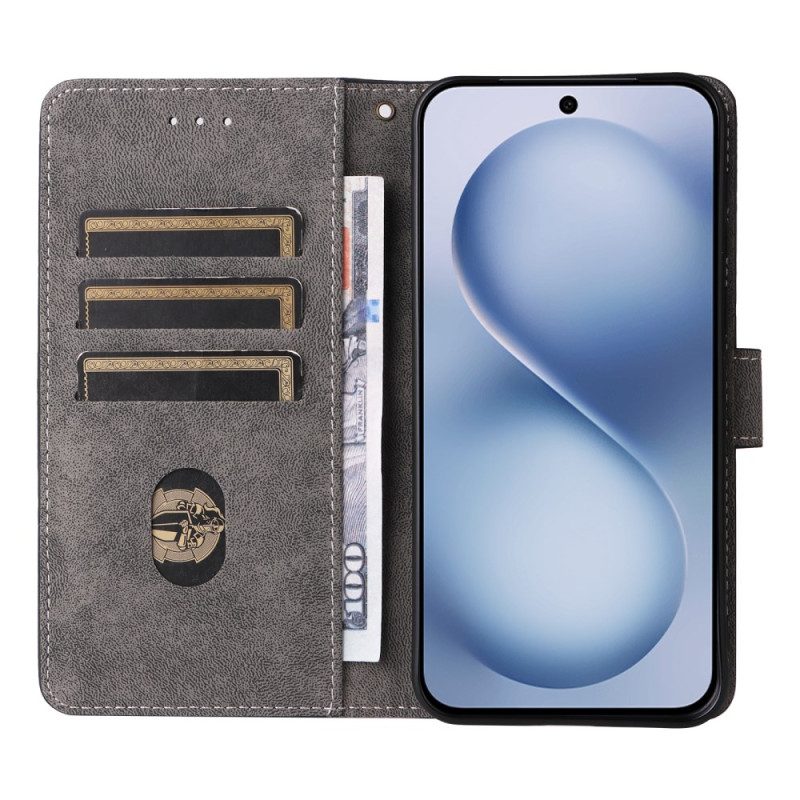 Läderfodral Vivo X200 Fe Telefonfodral Rem I Mockaeffekt
