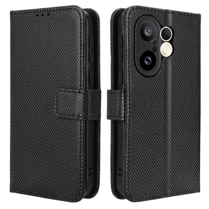 Läderfodral Vivo X200 Fe Telefonfodral Texturerat Konstläder