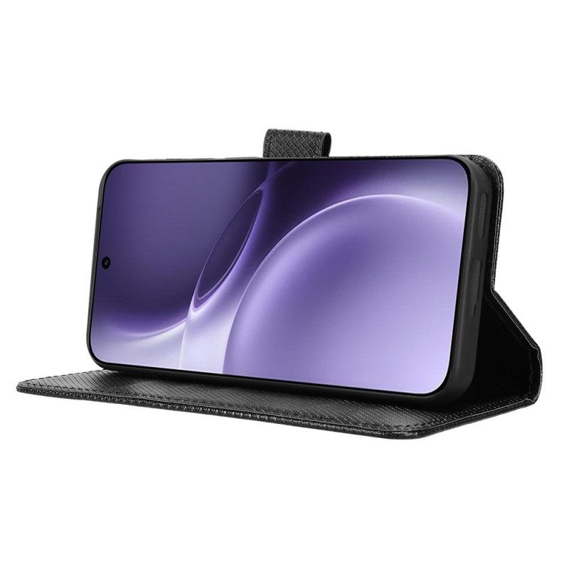 Läderfodral Vivo X300 Pro Telefonfodral Diamantstruktur