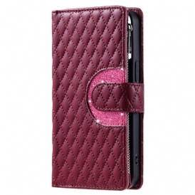 Läderskal Fodral Google Pixel 10 / 10 Pro Quiltad Med Dragkedja