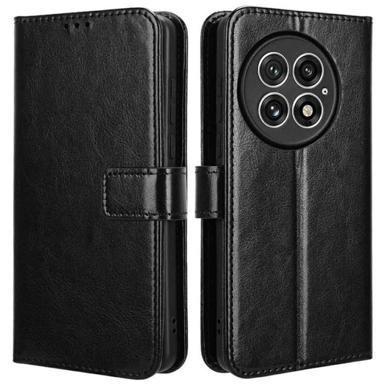 Läderskal Fodral Oneplus 13 Flashigt Konstläder